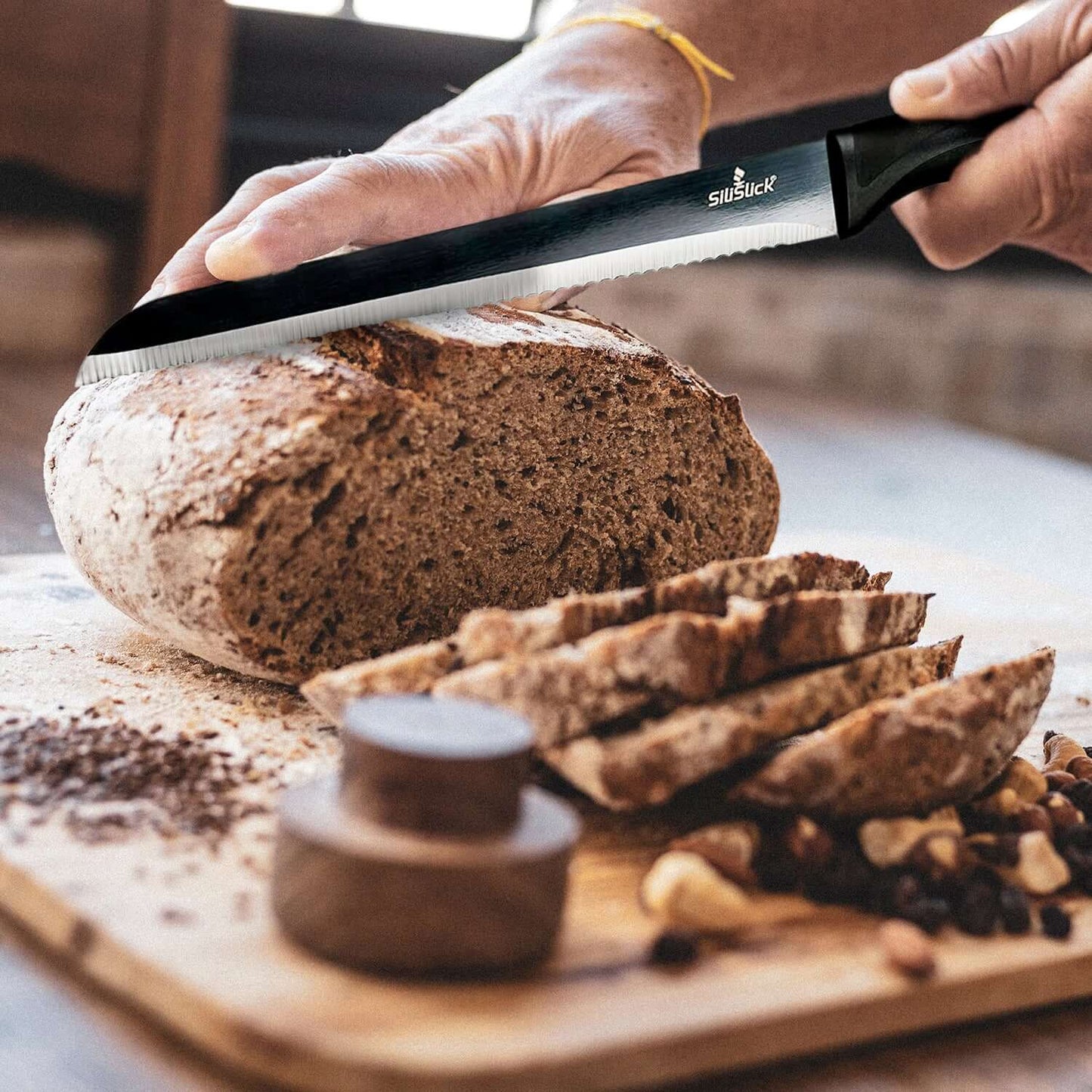 Hyphy Kitchen Knife Set | Black Magnetic Rack & Sharpener