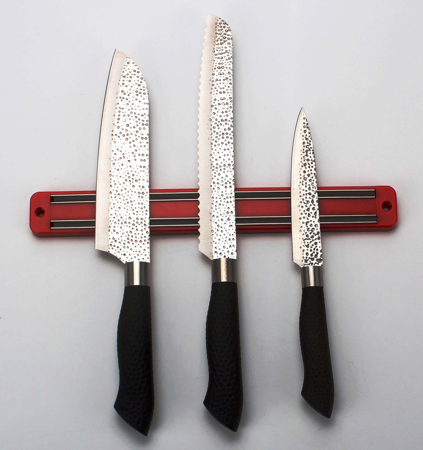 KINGHYPHYGAMING Hammered Blades 3 Piece Knife Set